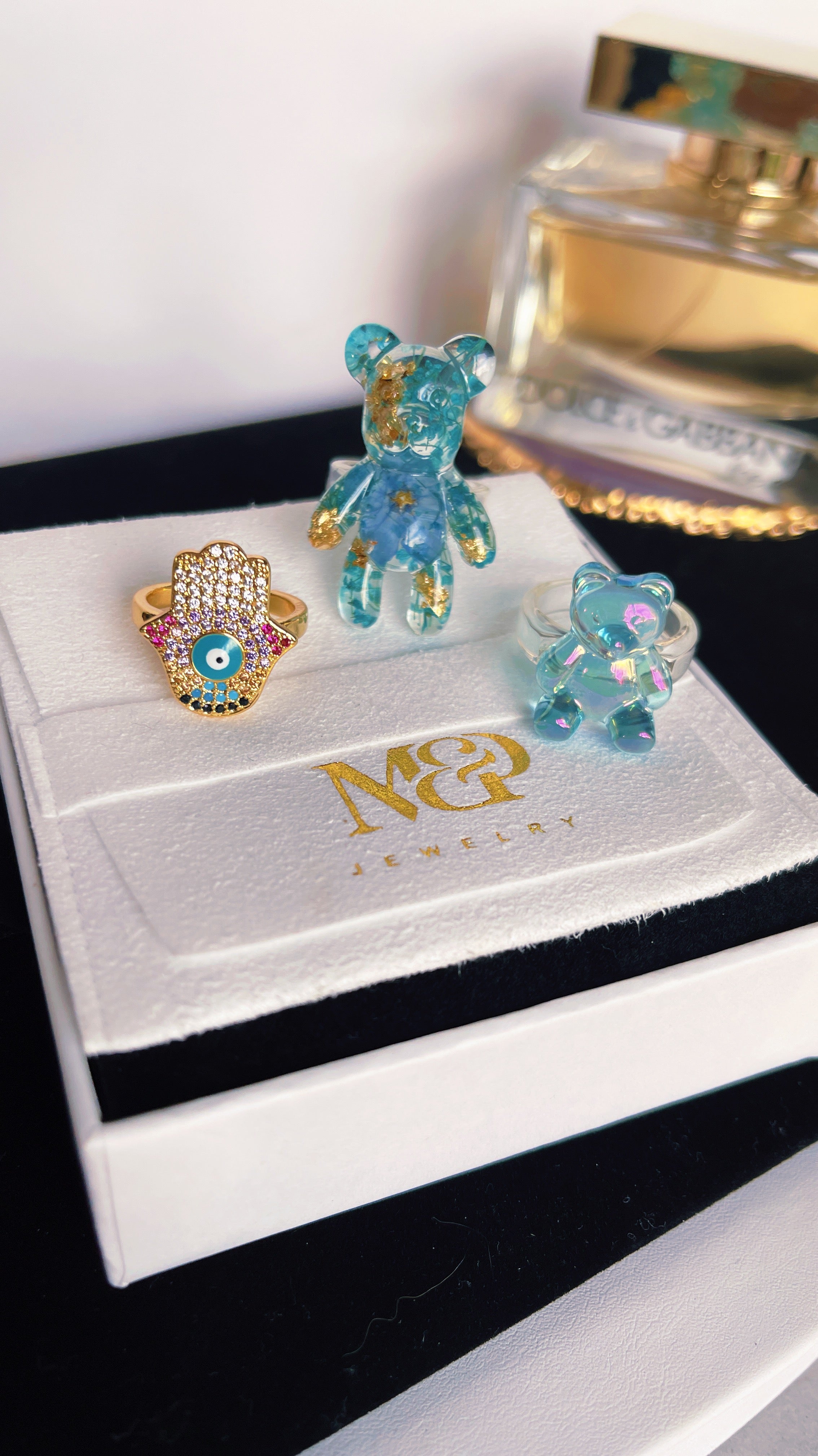 Aqua Gummy Bear Ring