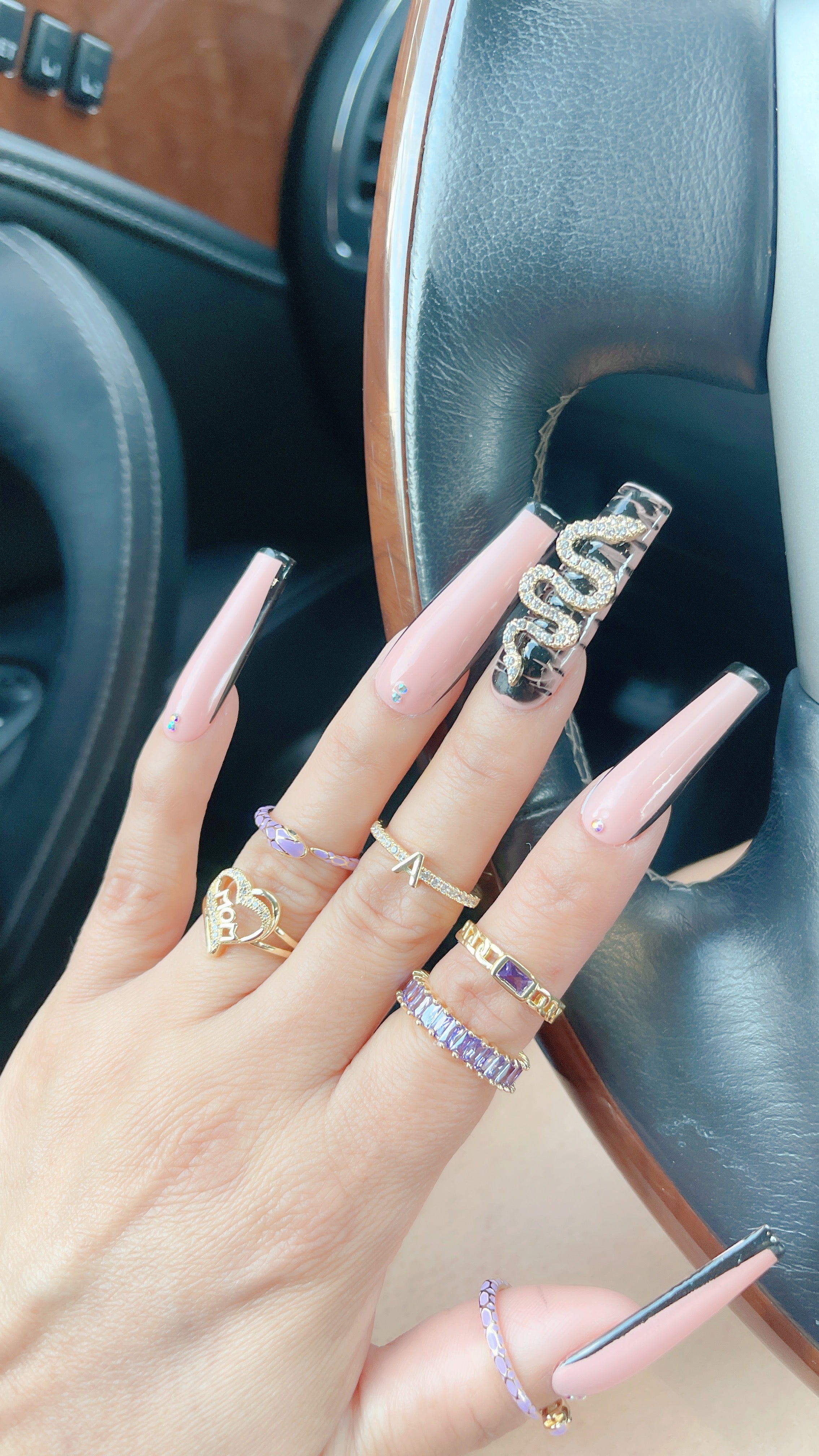 Lavender Snake Ring