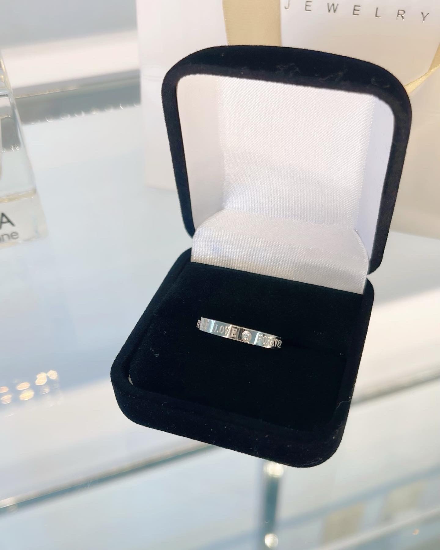 Anillo de plata para siempre amor