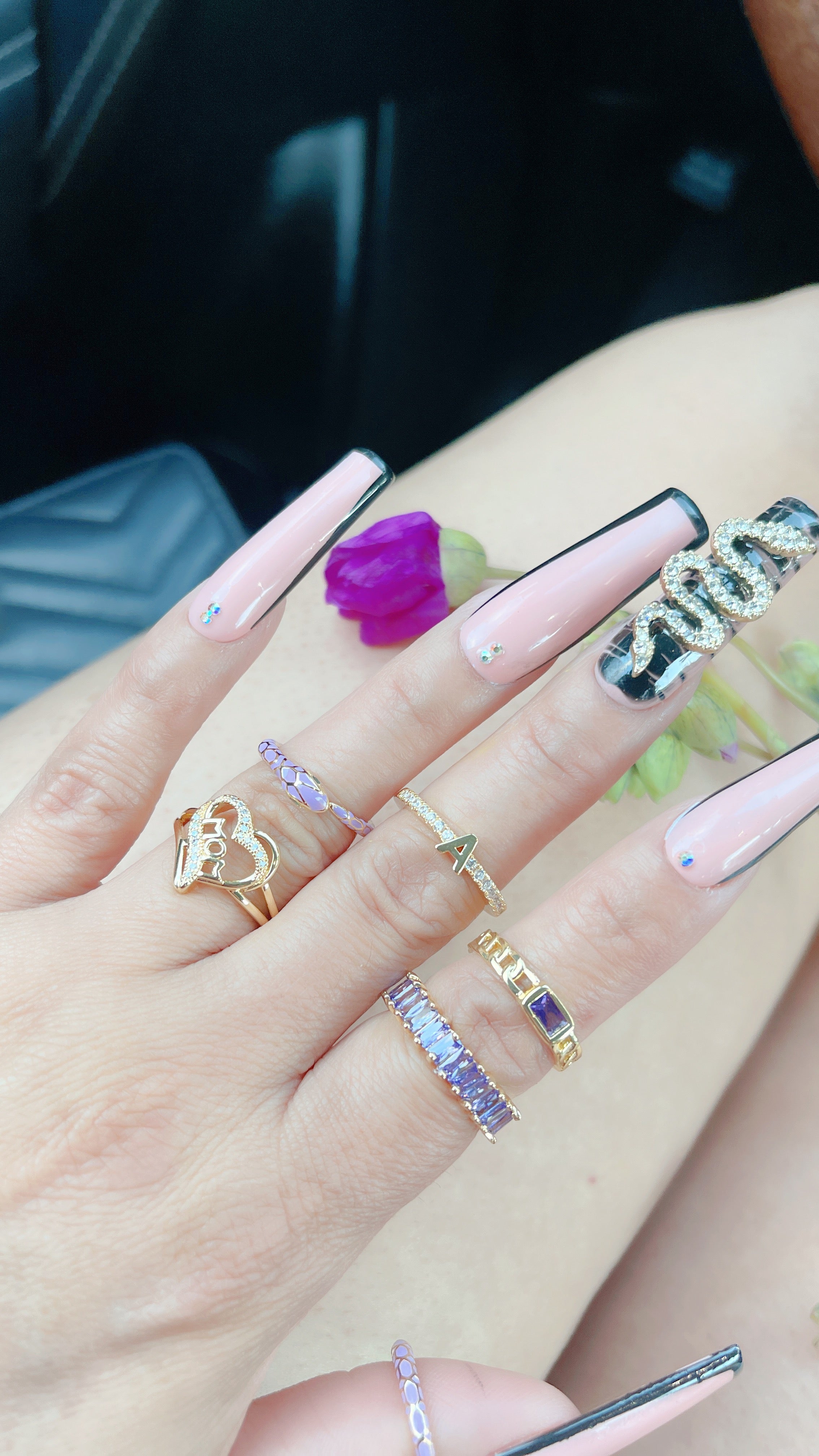 Lavender Snake Ring