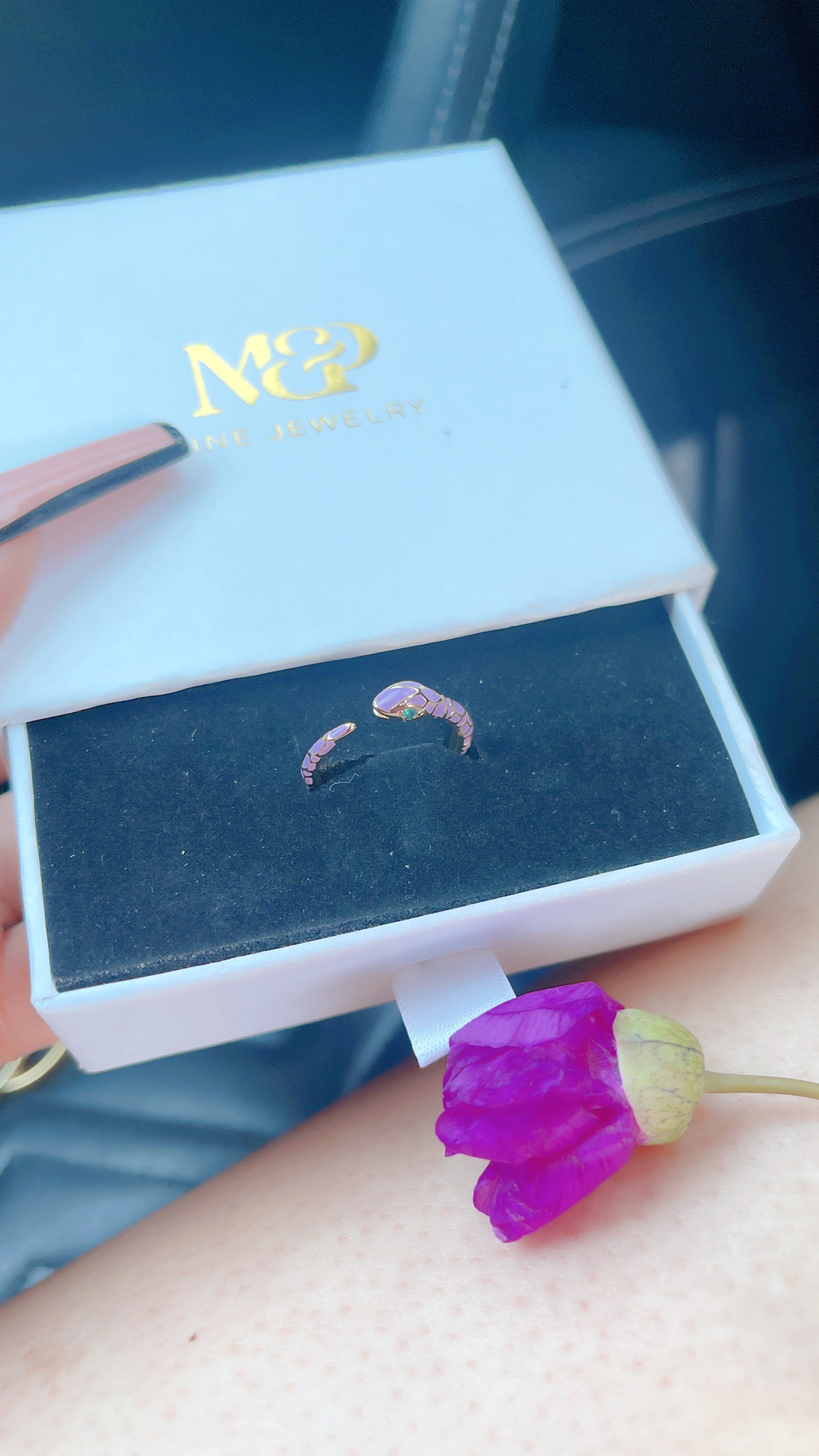 Lavender Snake Ring