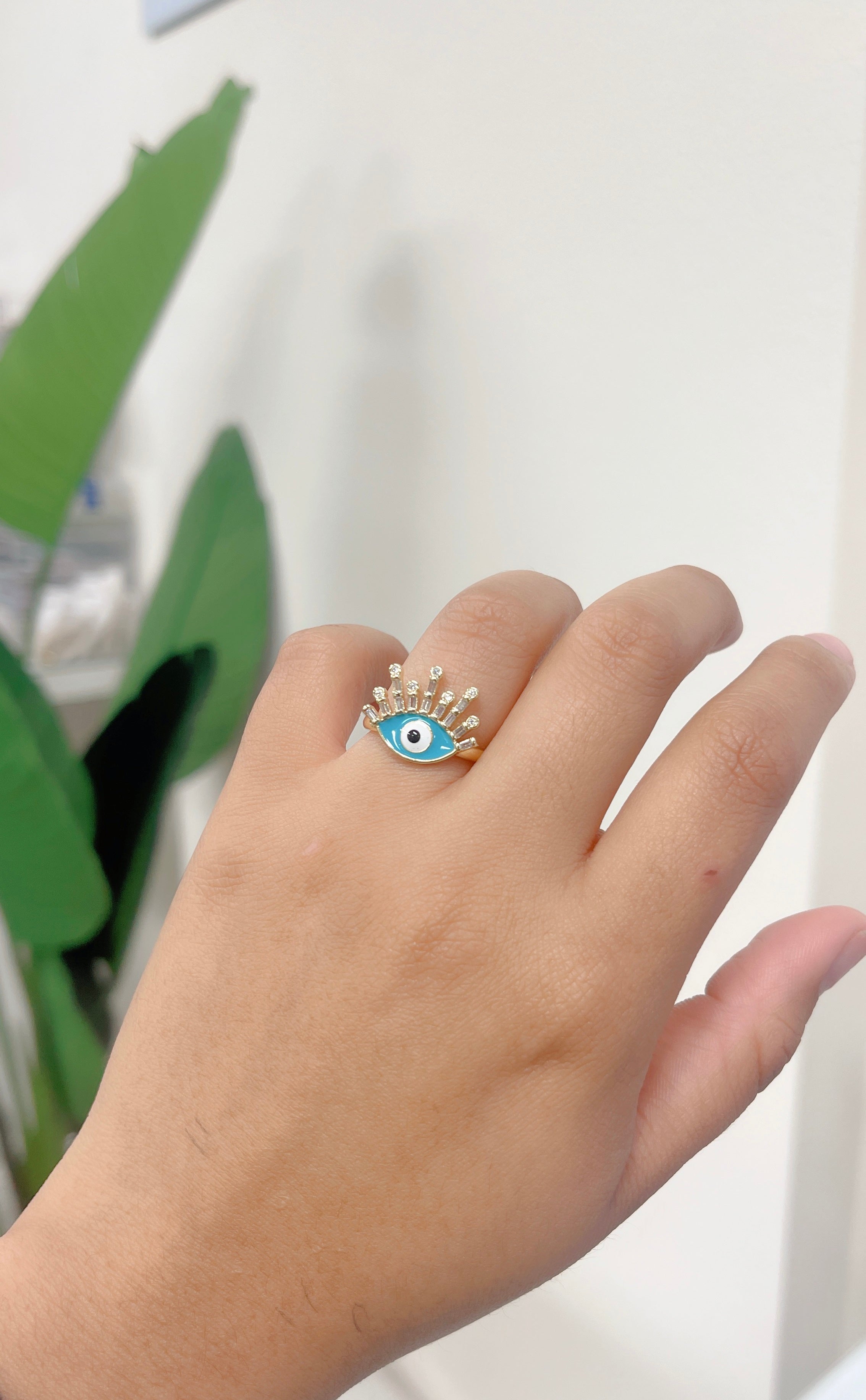 Anillo Mal de Ojo Azul