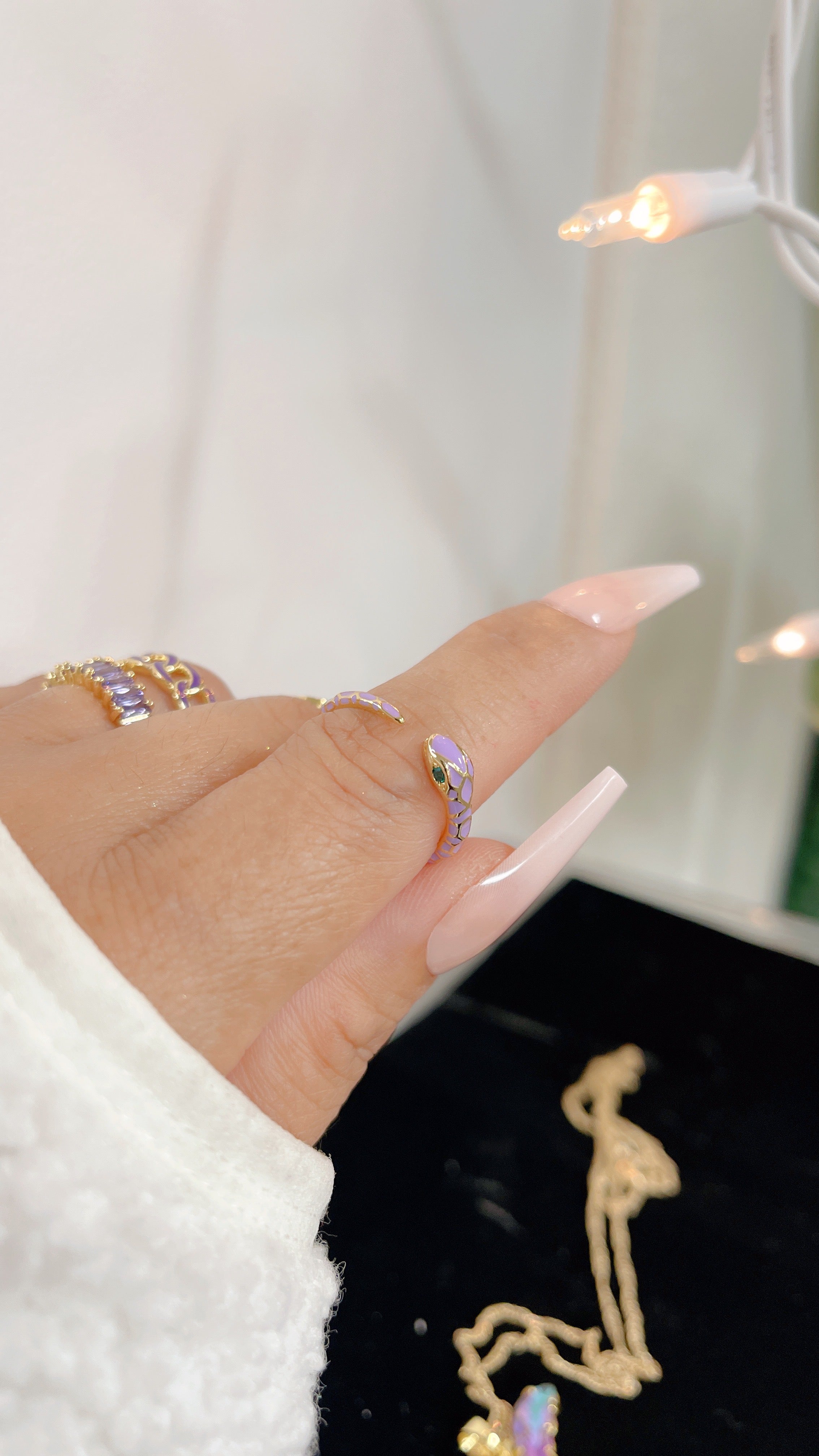 Lavender Snake Ring