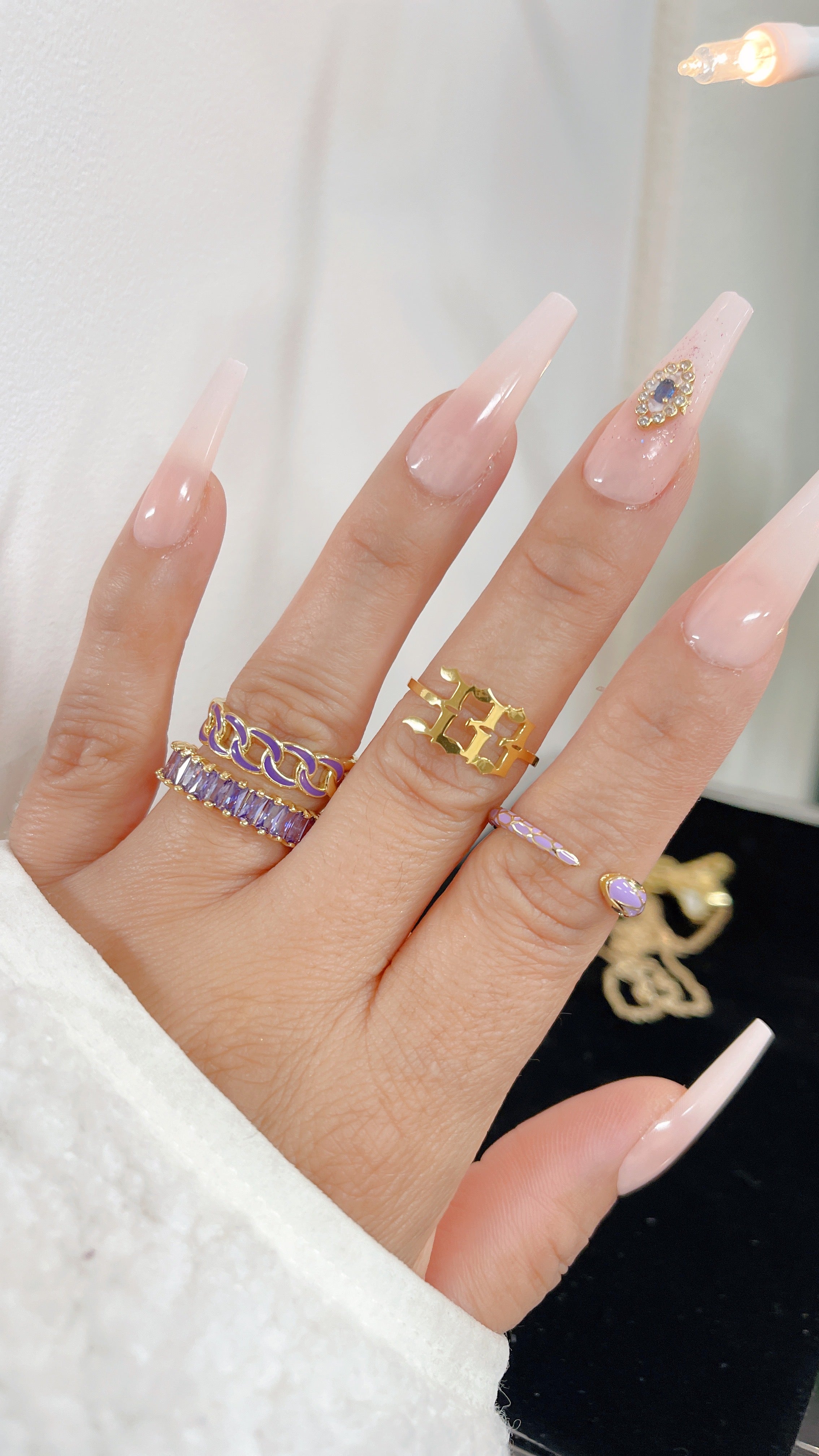 Lavender Snake Ring