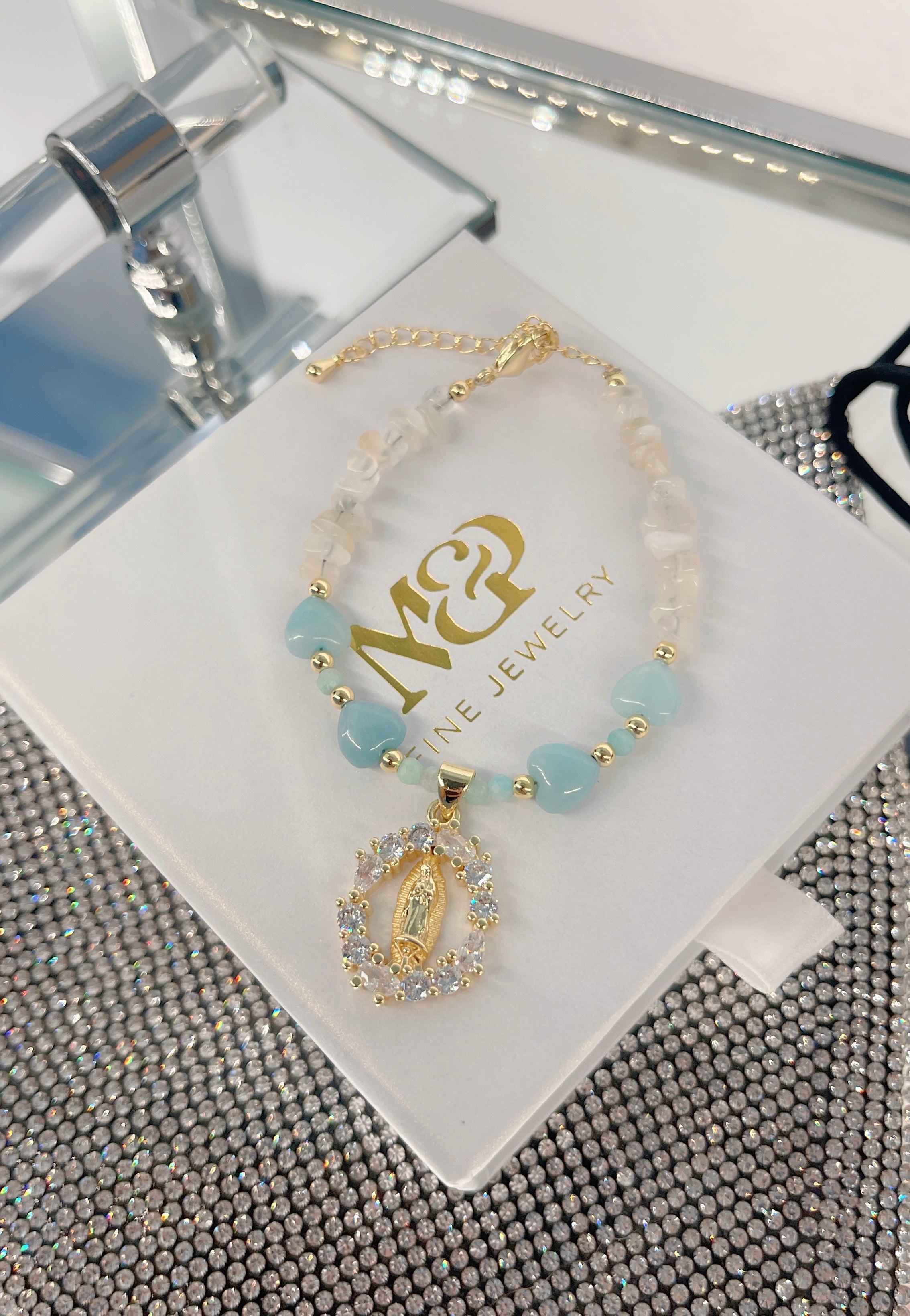 Pulsera aguamarina CZ Mary