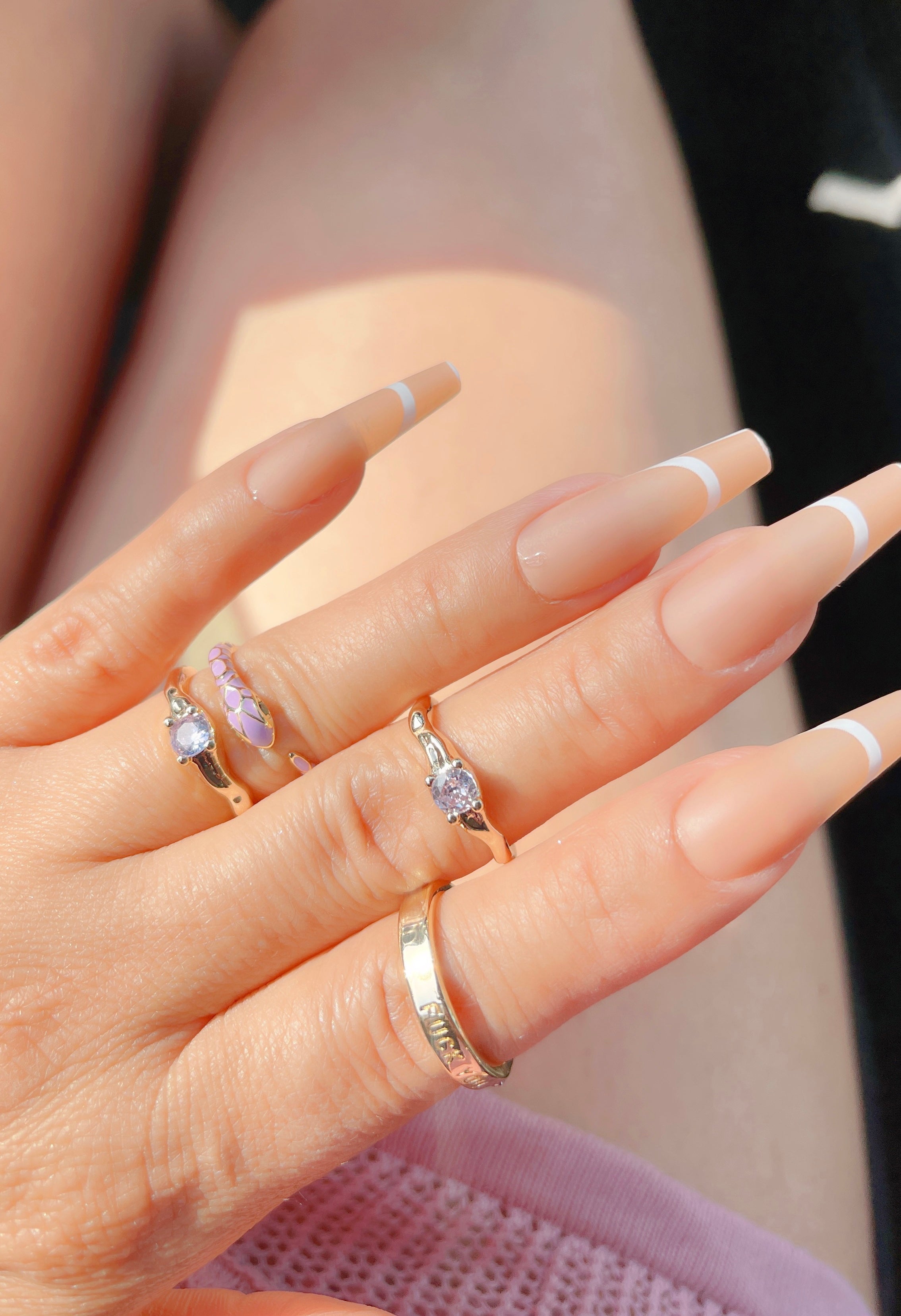 Lavender Snake Ring