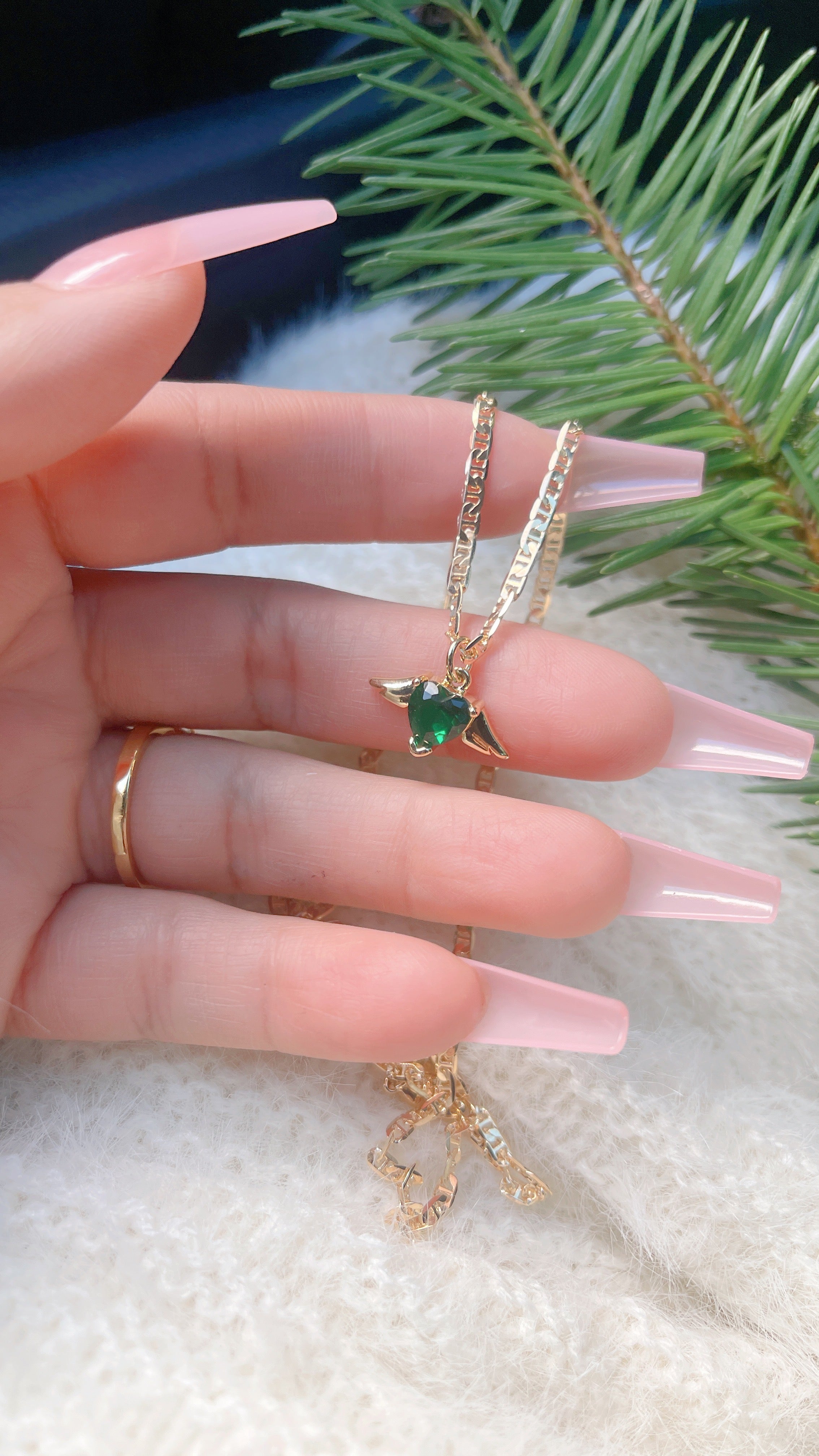 Emerald Heart Necklace