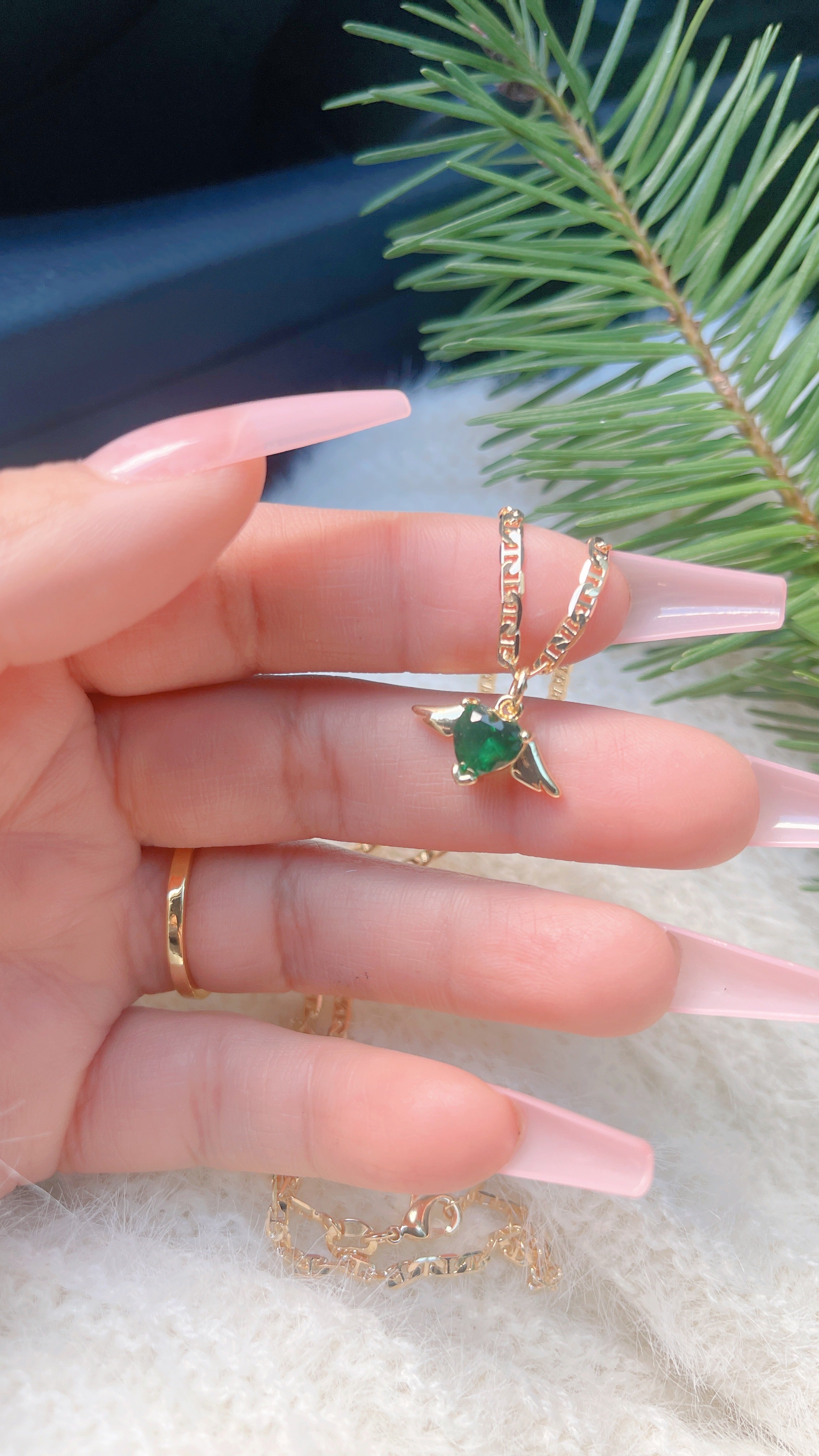 Emerald Heart Necklace