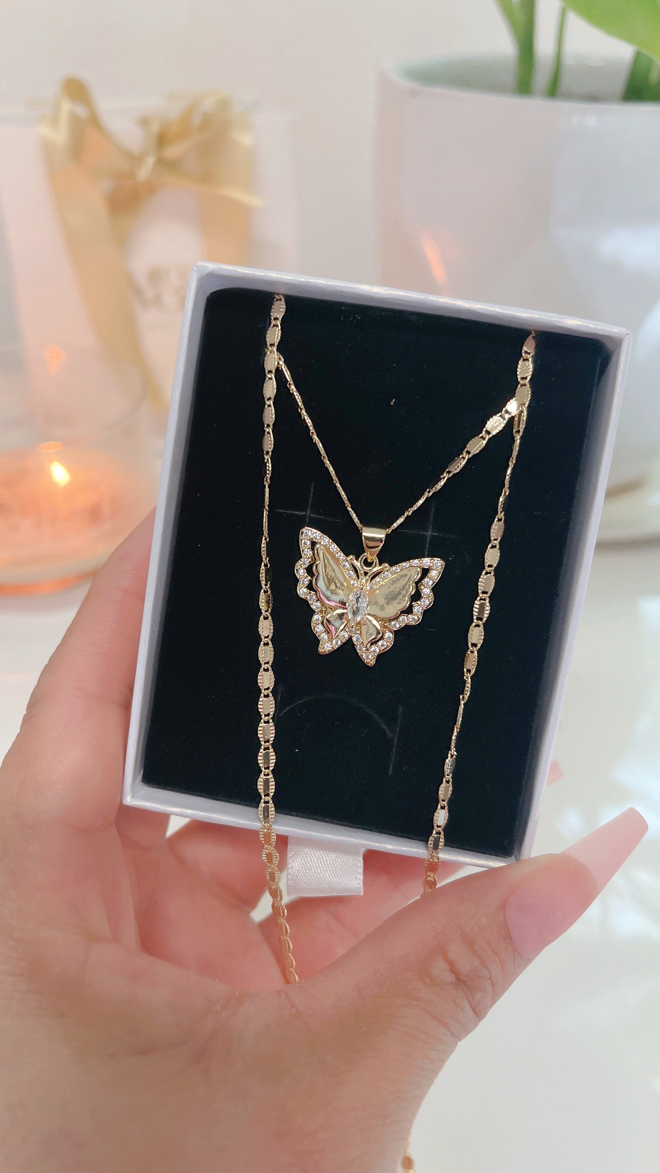 Dual Butterfly Necklace