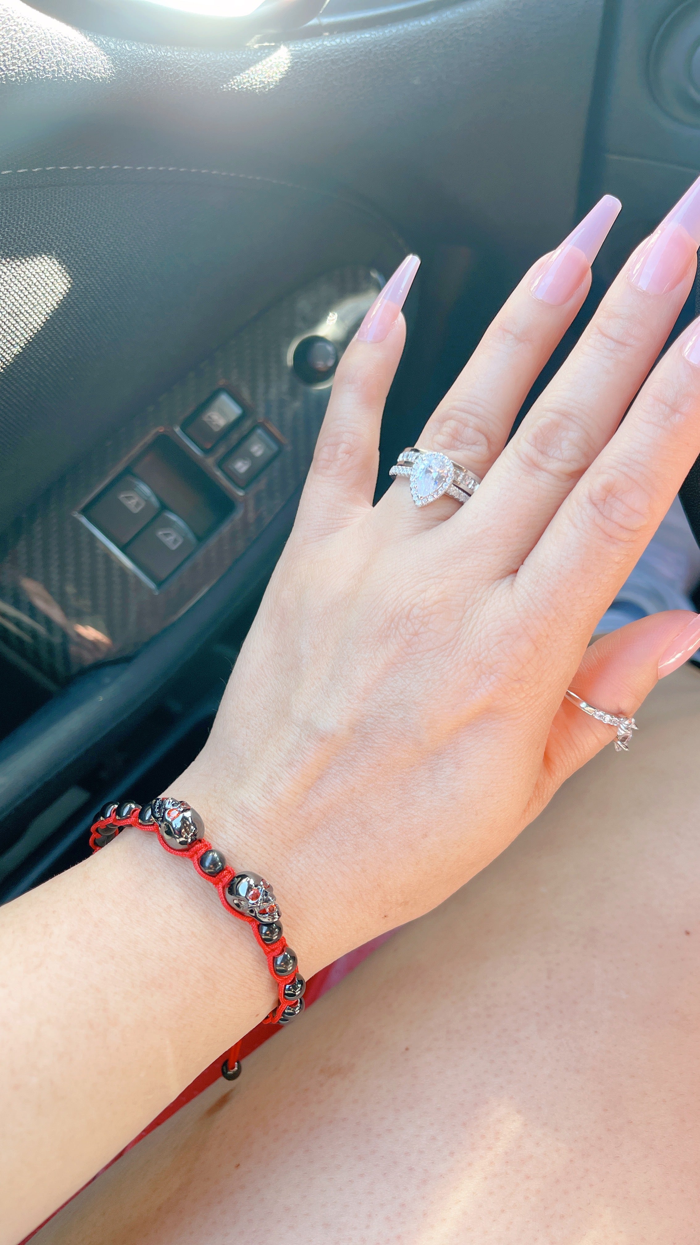 Double Skull Red Bracelet