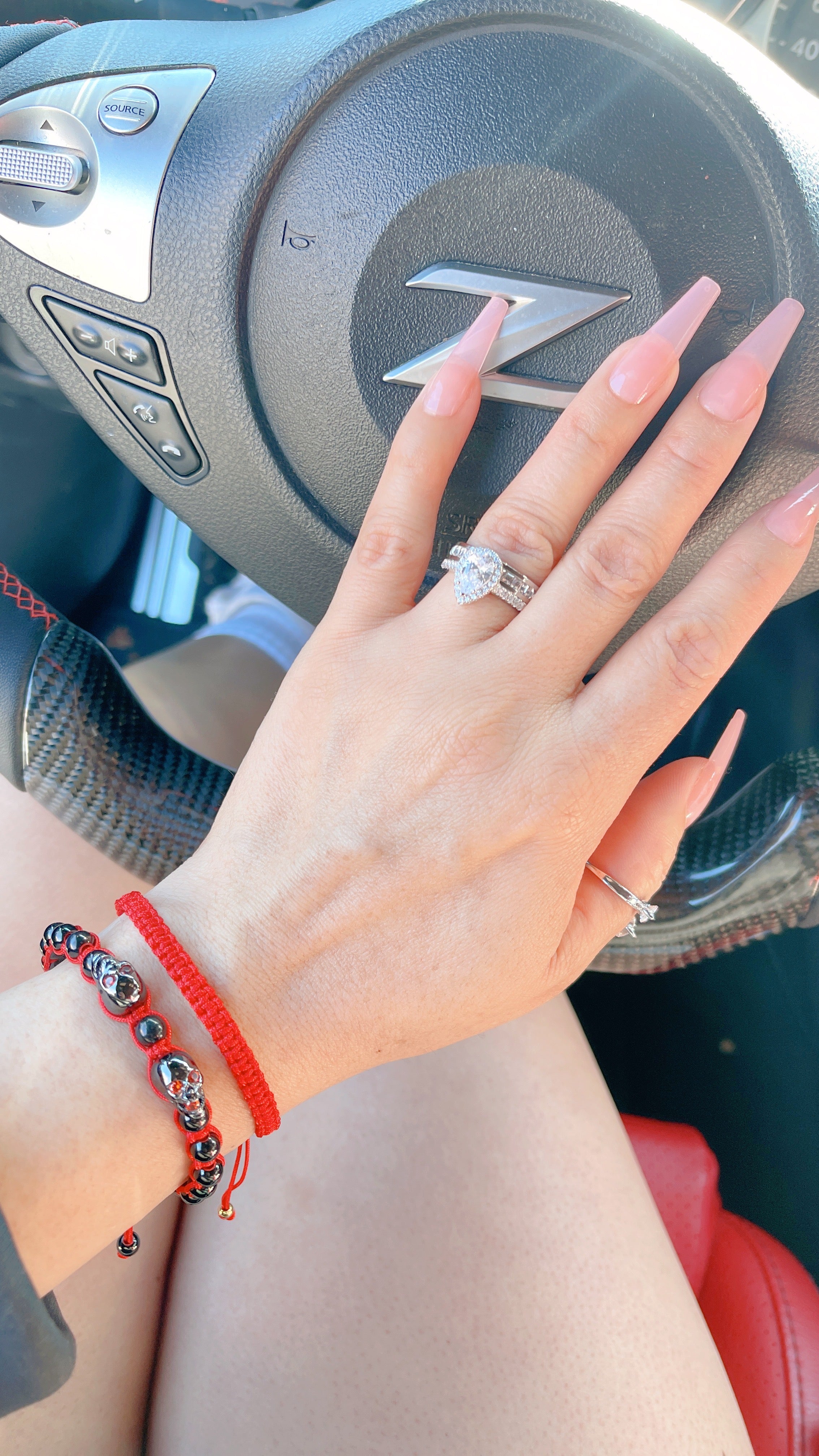 Double Skull Red Bracelet