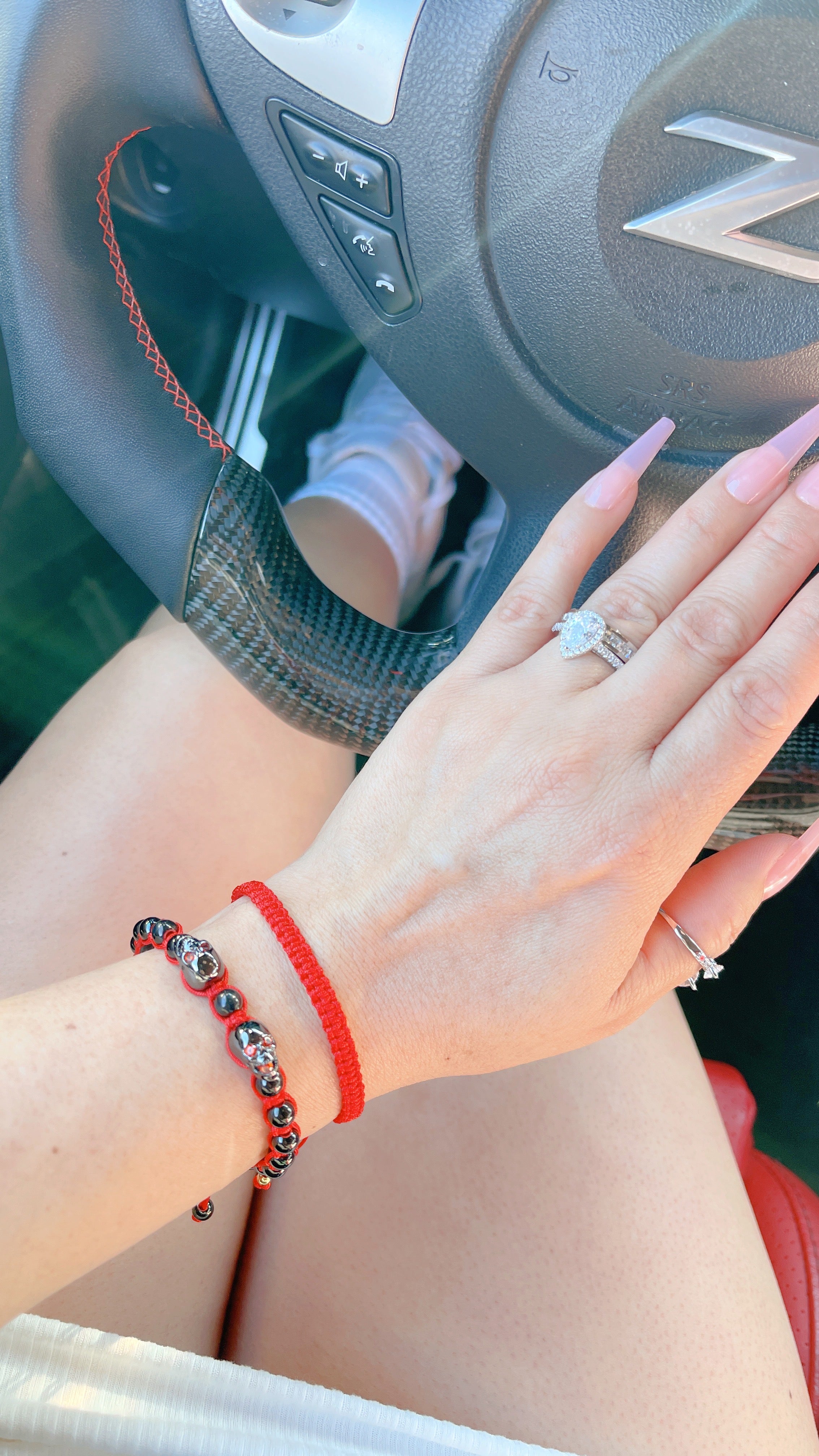 Double Skull Red Bracelet